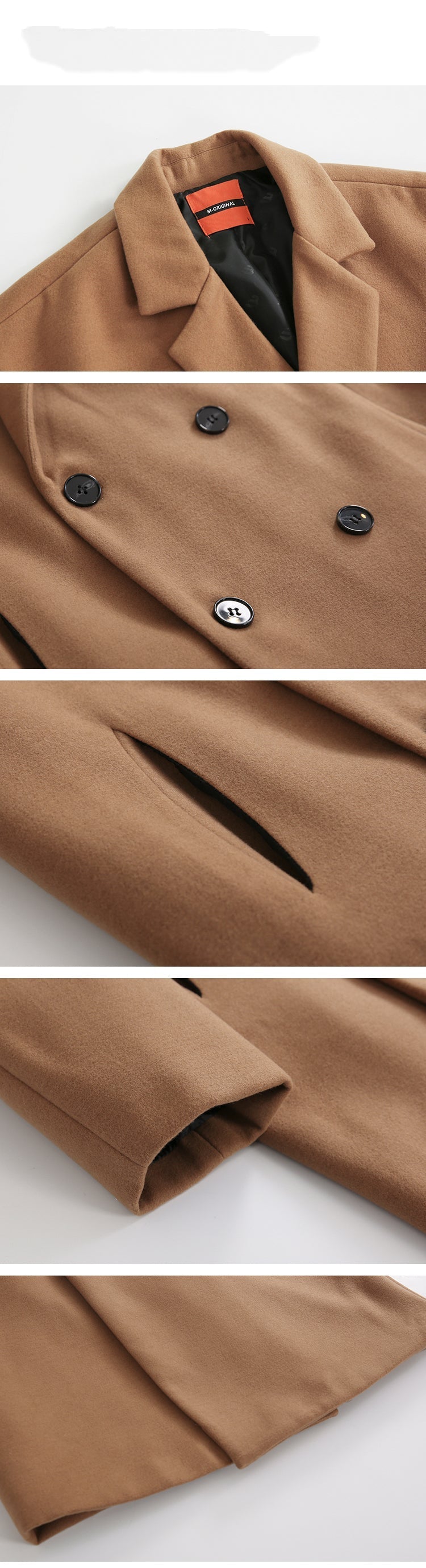 Loose Warm Woolen Trench Coat for men