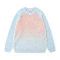 Gradient Mink-like Round Neck Sweater Men's Loose