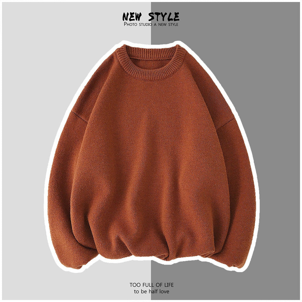 Men's Simple Solid-Color Sweaters For Autumn And Winter