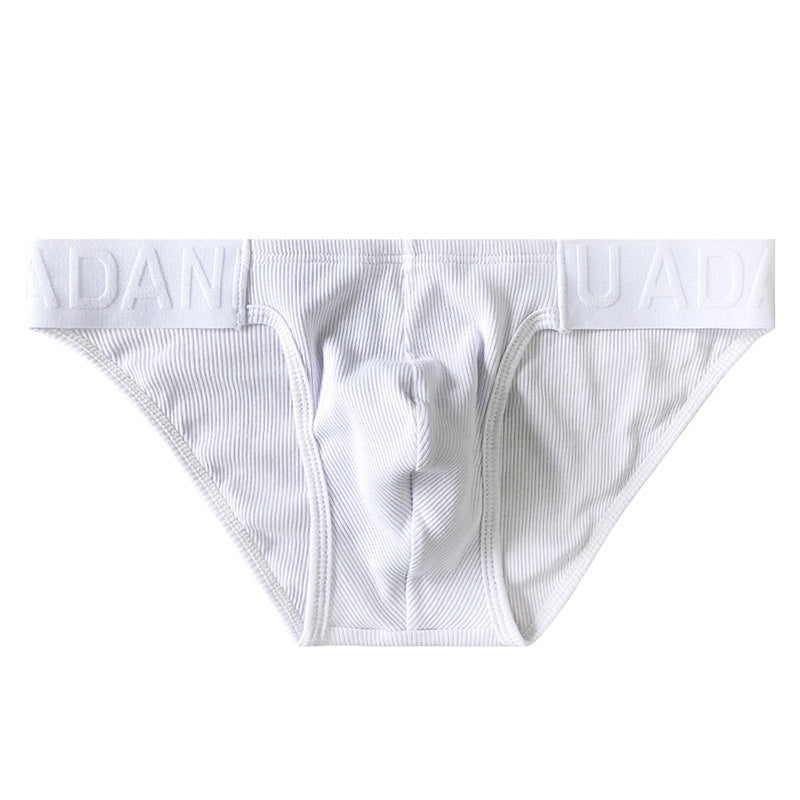 Solid Color High-fork Low-waist Briefs Sexy Full-wrapped Hip-excited Pouch Underwear