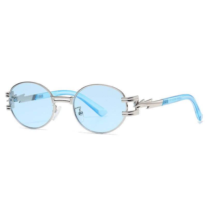 Round Frame Trendy Sun Protection Sunglasses