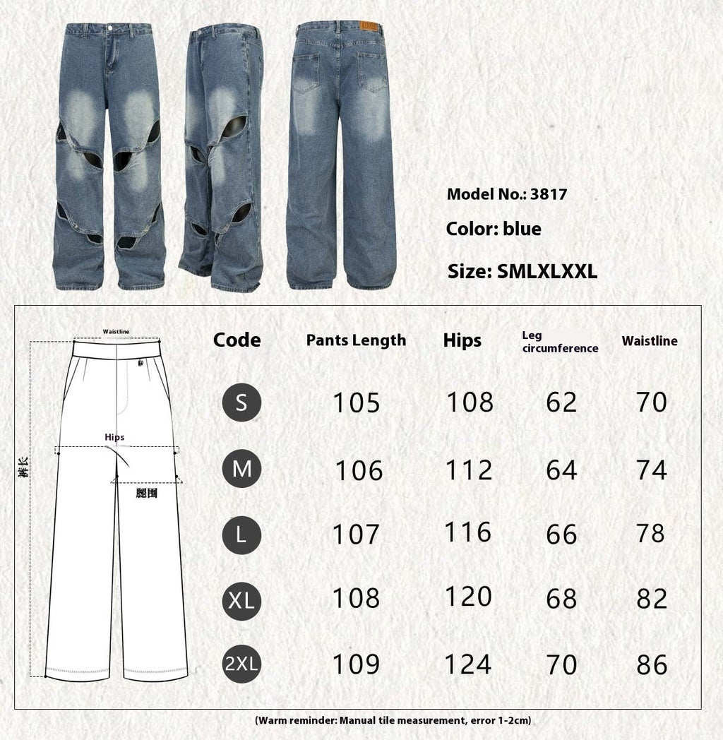 Same Style Fashion Brand Loose Wide-leg Straight Pants