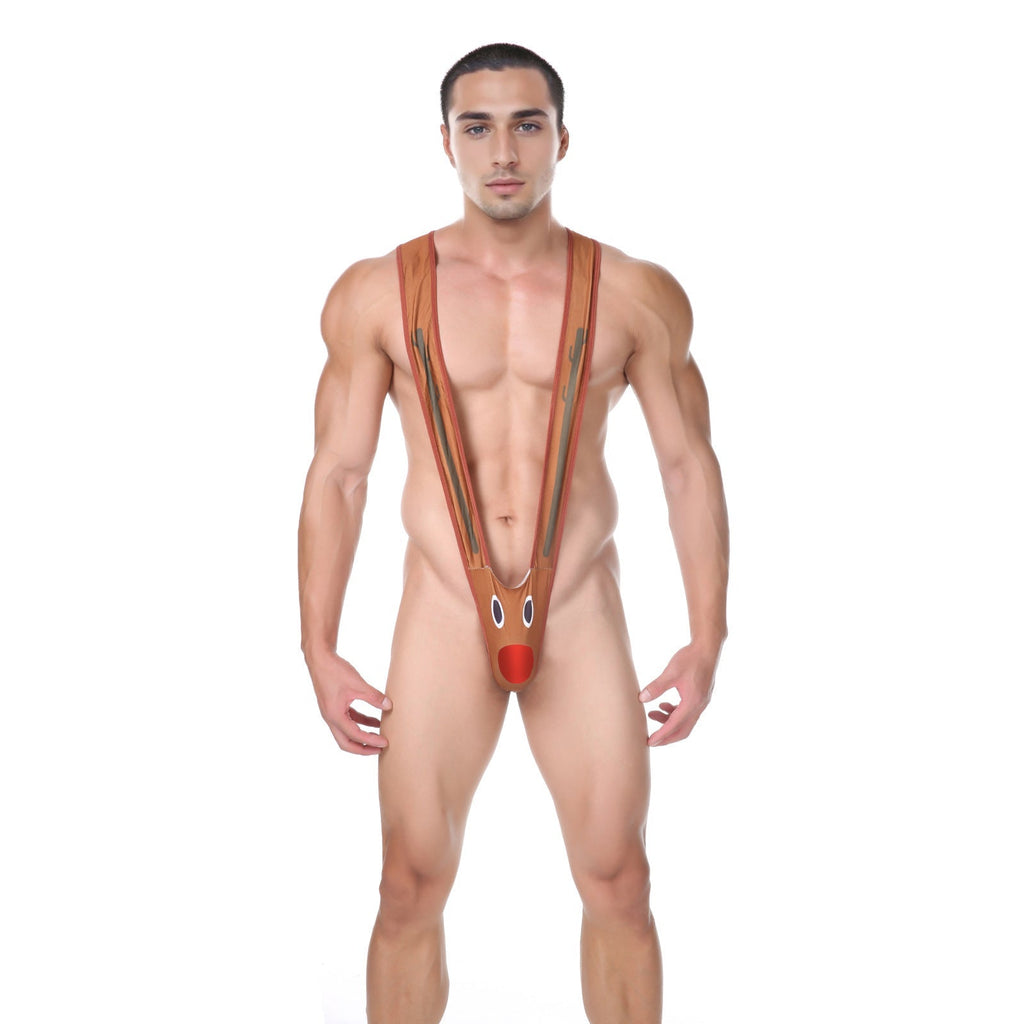 Men's Underwear Christmas Elk Sexy Jumpsuit European And American New Year