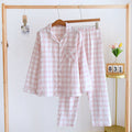 Couple's Cotton Long-sleeved Pajamas Spring And Autumn Large Size Thin Loungewear Suit