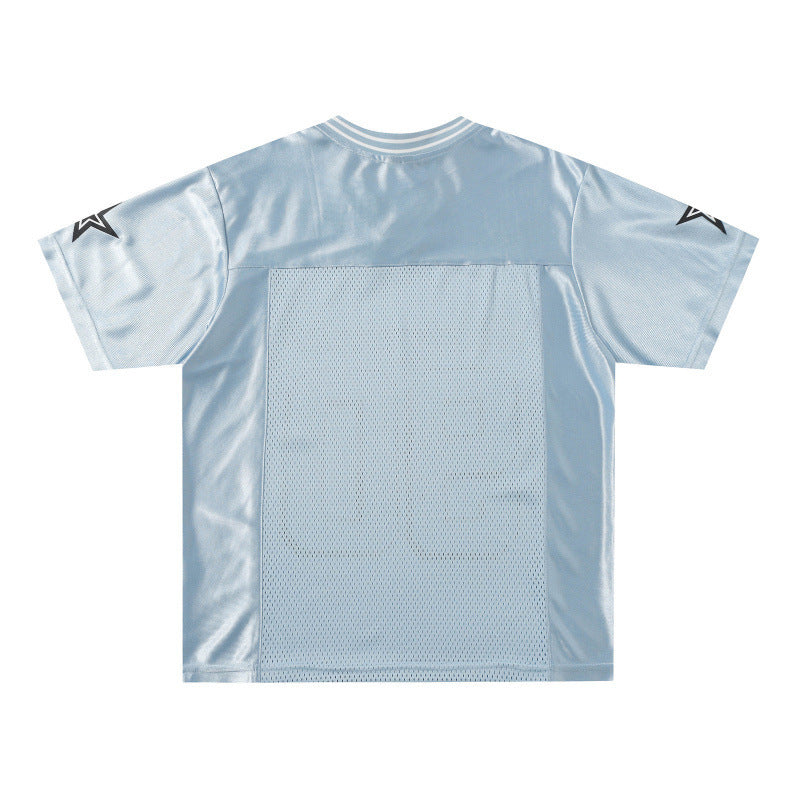 Printed Short-sleeved T-shirt Men's Summer Sports Silky Breathable Casual Top
