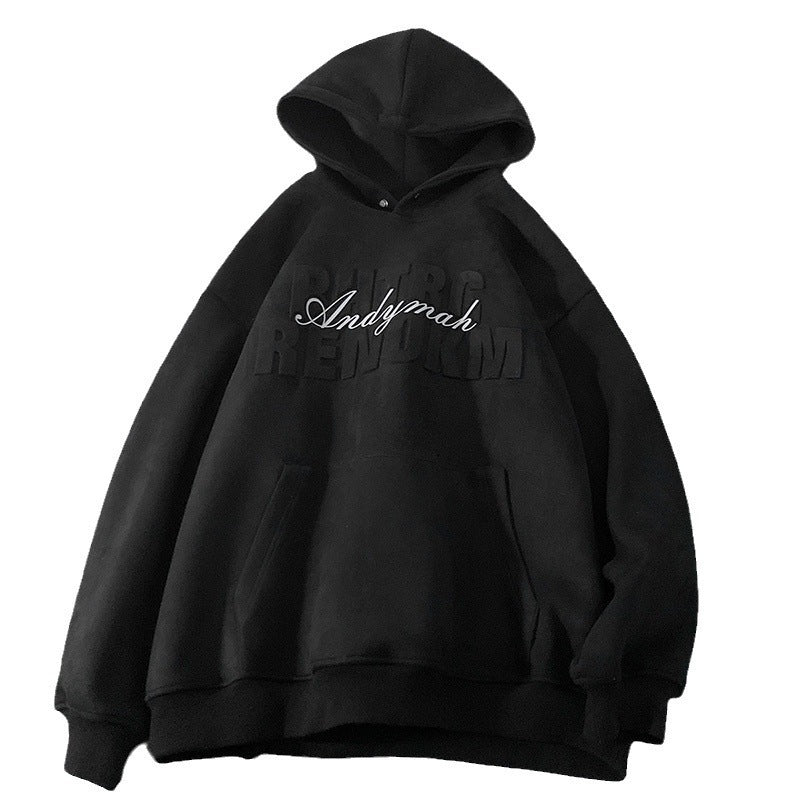 Suede Heavy Sweater American Retro hoodie