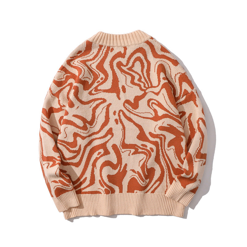Sweater Men's New Hong Kong Style Warm Cotton Coat