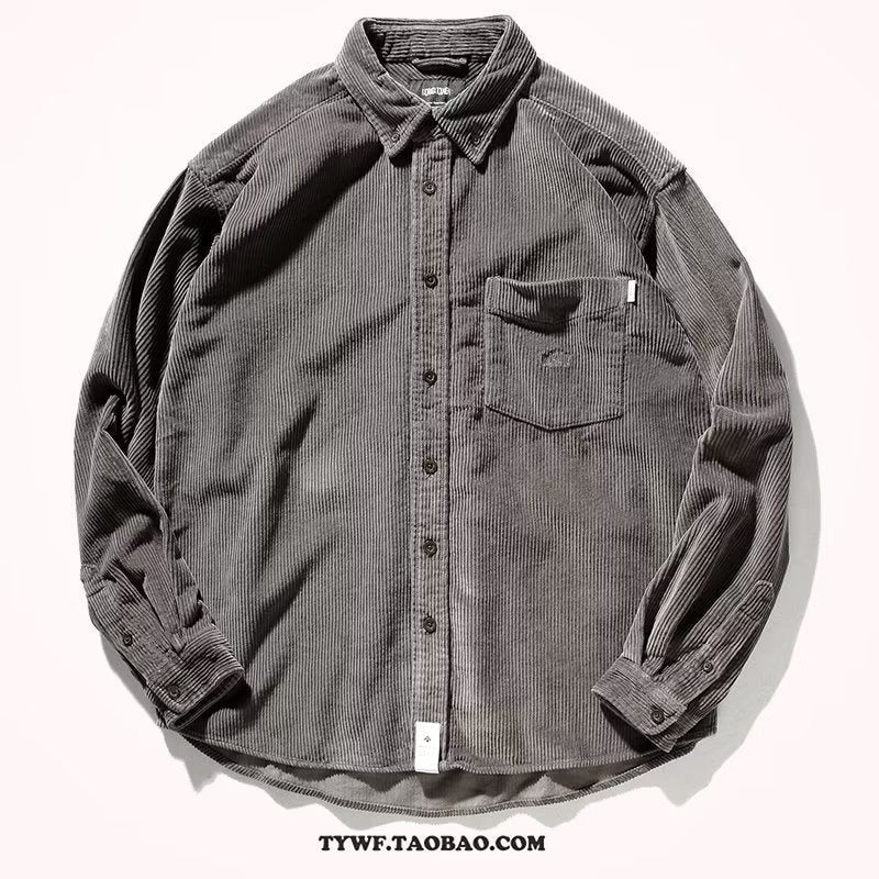 Long Sleeve Shirt New Japanese Hong Kong Style Loose Shirt