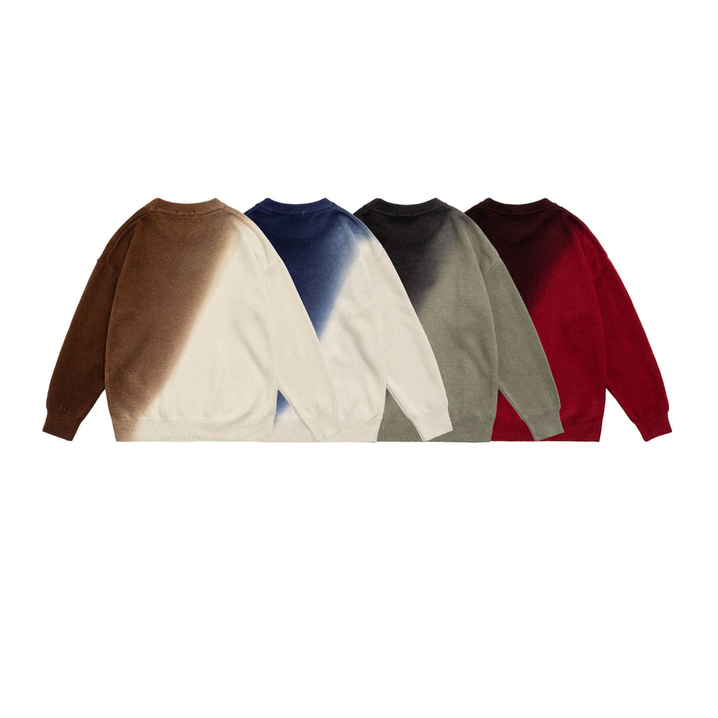 Retro Gradient Sweater For Teenagers