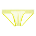 Sexy Low Waist High Fork Men's Briefs Ultra-thin Ice Silk