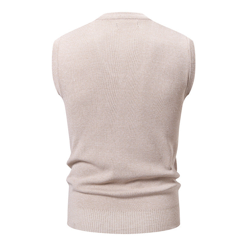 Men's Fashionable Plaid Pullover Leisure Sweater