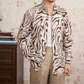 Linen Blended Breathable Draping Bow Tie Shirt