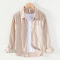 Corduroy Long-Sleeved Lapel Shirt