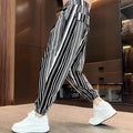 Men's Ankle-tied Harlan Casual Thin Cropped High-grade Sense Ice Silk Pants