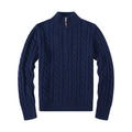 Men's Half-height Zip Twist Knit Bottoming Shirt