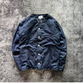 Collarless Denim Cotton-padded Coat Loose