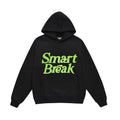 Flocking Embroidery Letters Plus Velvet Thickened Hooded Sweatshirt