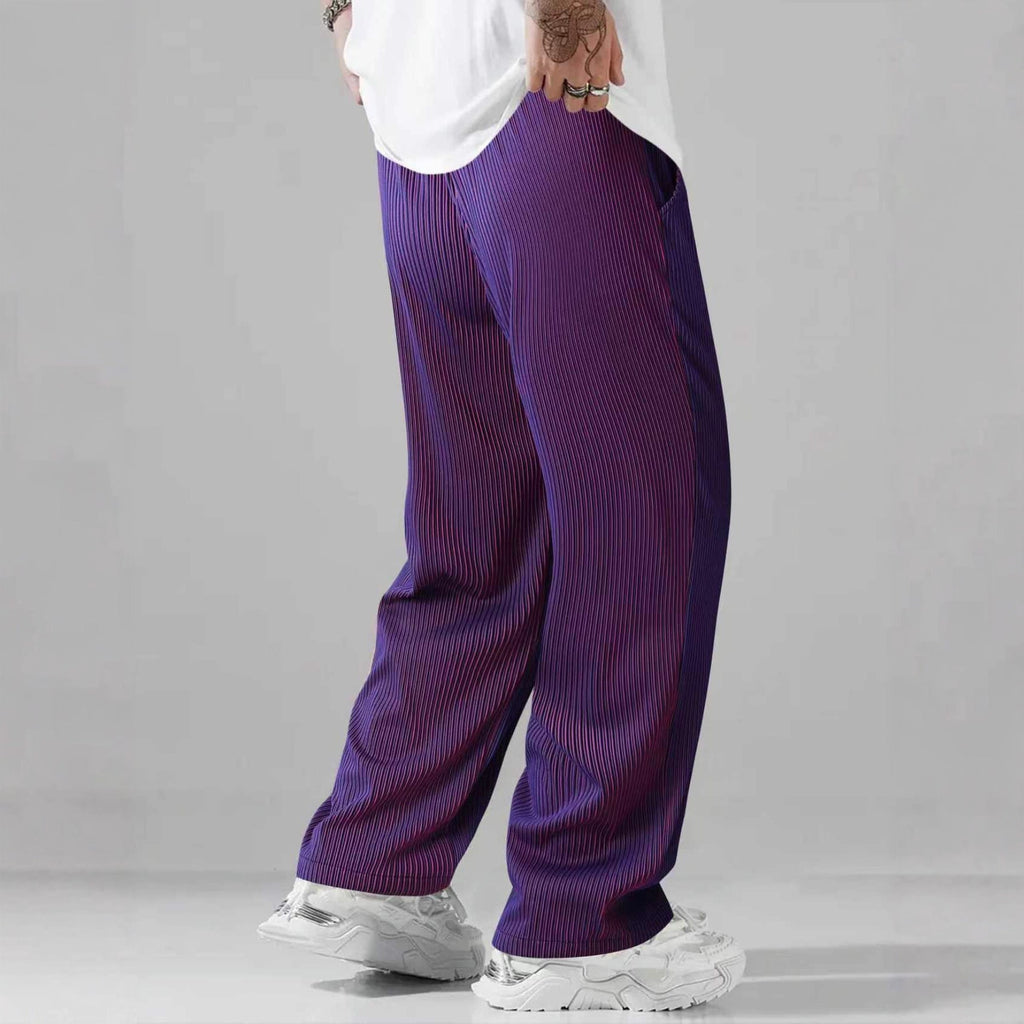 Camouflage Gradient Stripe Pants Wide-leg Men's Loose Drape Casual Light Luxury Trousers