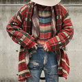 Men's Fashion Plaid Knitted Cardigan