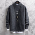 Half Turtleneck Sweater Men's Loose Long Sleeve Sweater