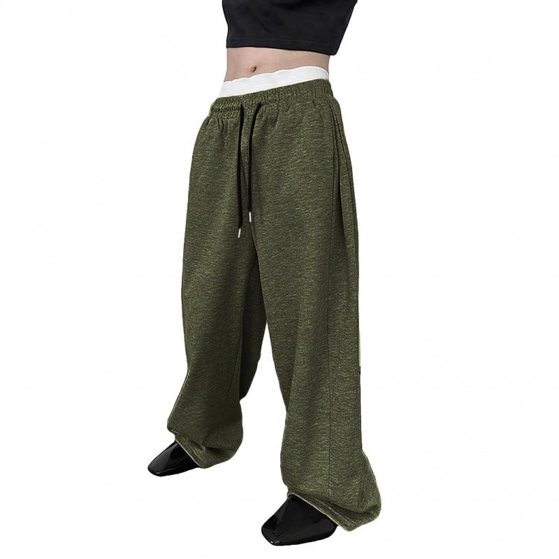 Men's Sweatpants Waist Drawstring Straight Loose Trousers