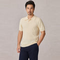 Knitted Polo Shirt Men's Stretch Short Sleeve Lapel Knitwear