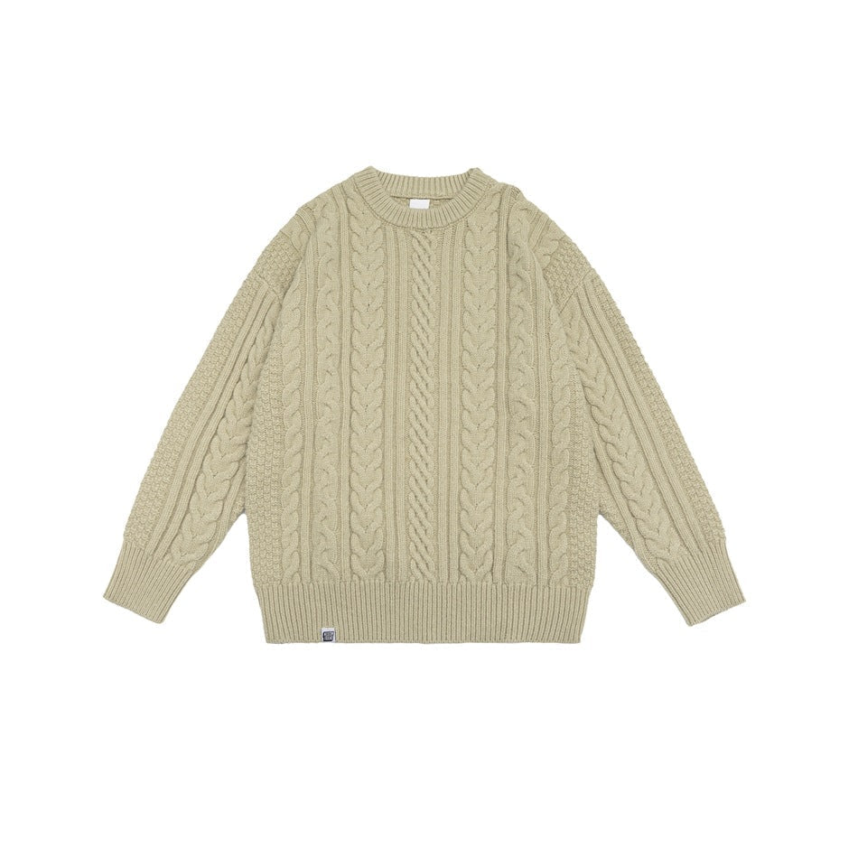 Japanese-style Retro Brocade Same Round Neck Sweater