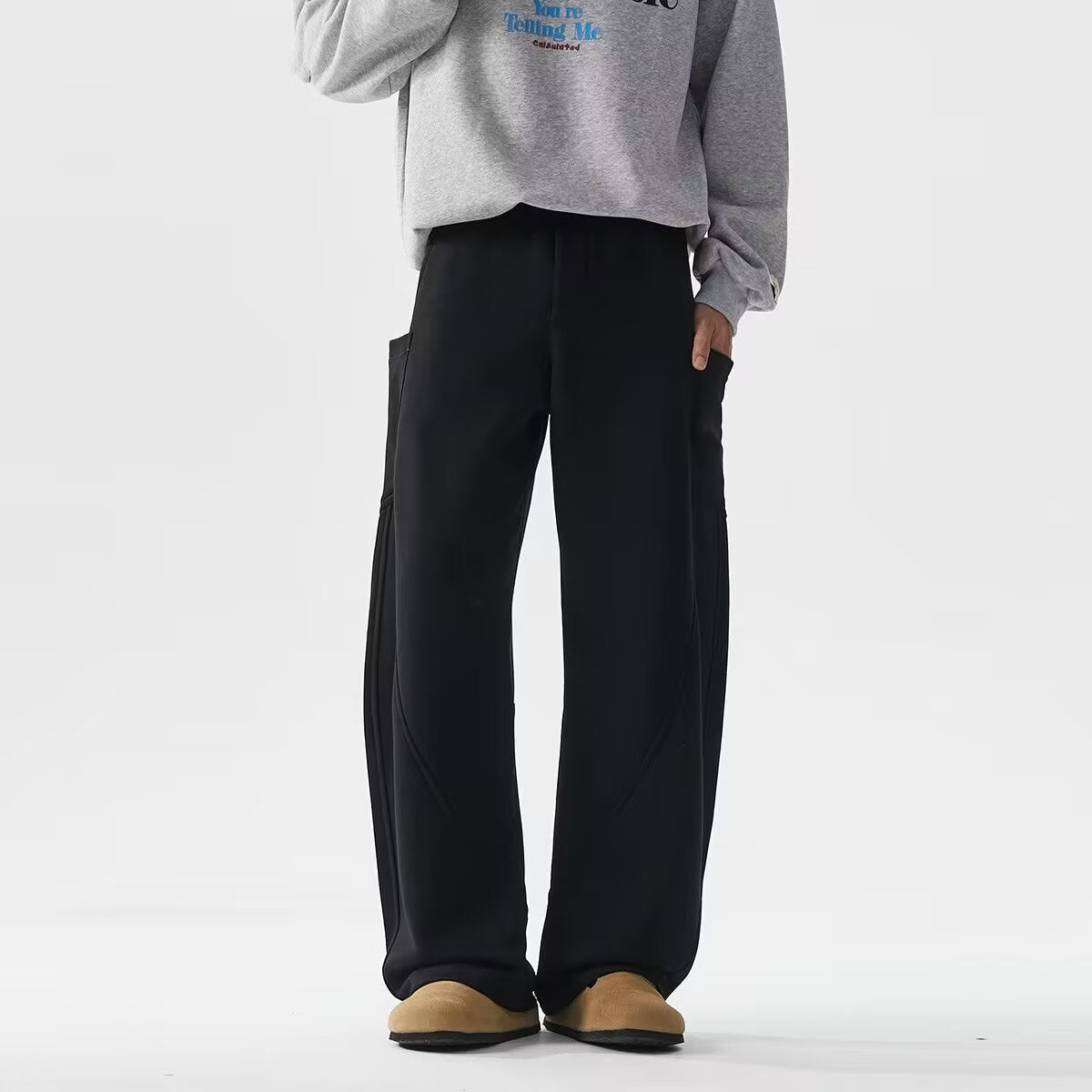 American Heavy Cleanfit Solid Color Track Sweatpants Men