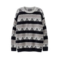 American Retro Contrast Color Knitted Sweater