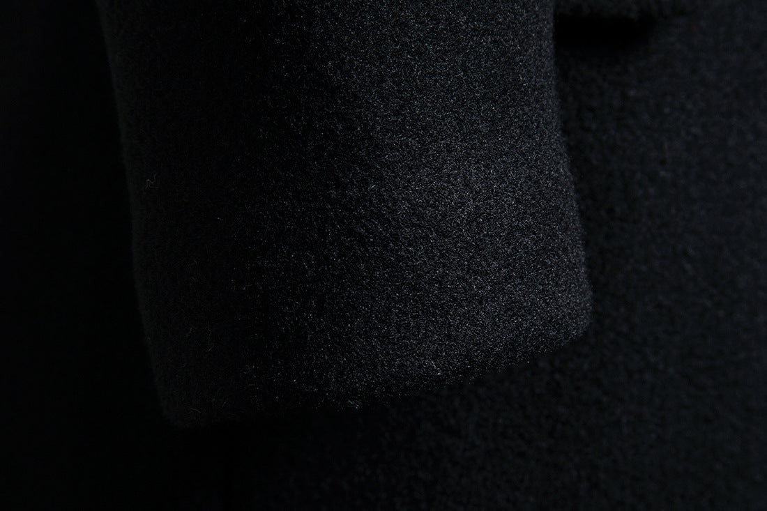 Men's Medium Length Woolen Coat
