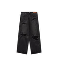 Street Men's Wear Hole Washing Water Wide-leg Jeans