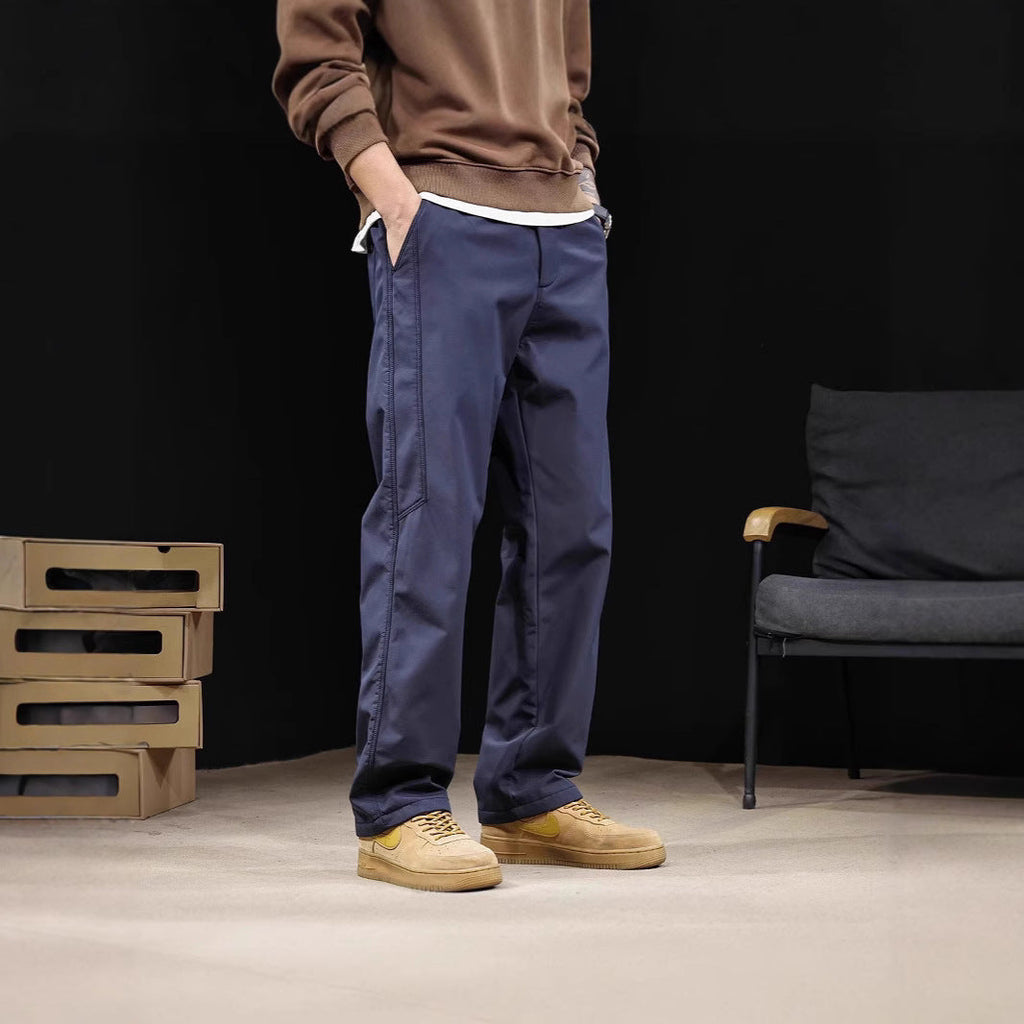 Versatile Wide-leg Pants Japanese Retro Minimalist Solid Color