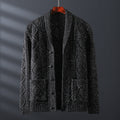 Men's Solid Color Sweater Knitted Coat