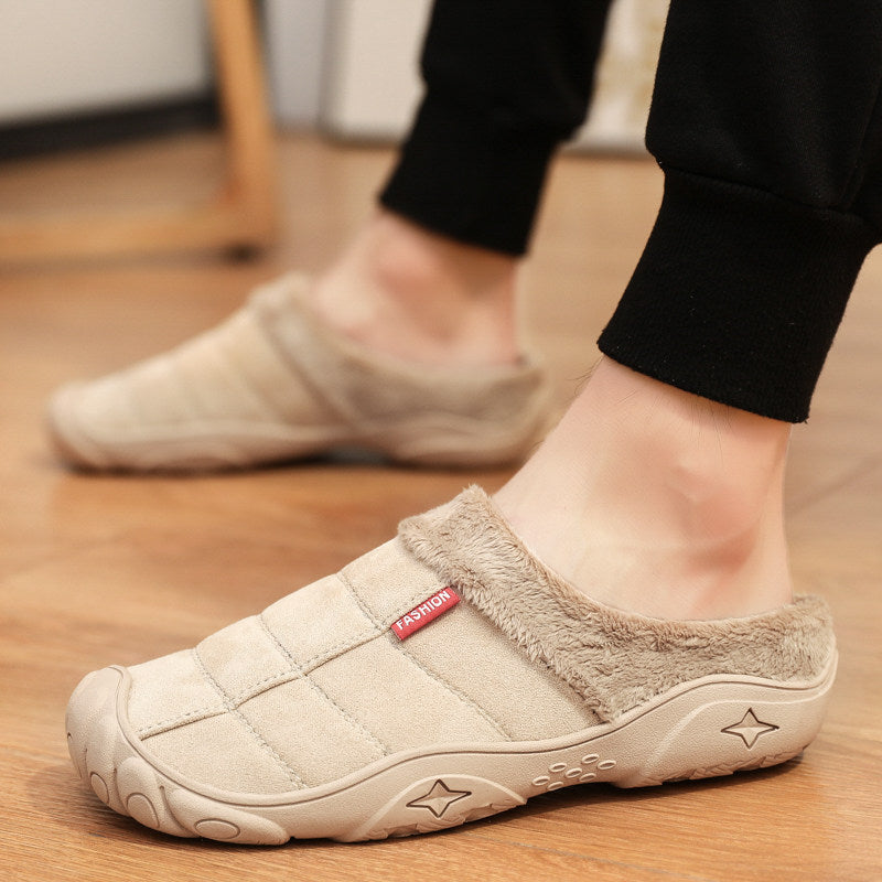Winter Bag And Casual Home Two-wear Cotton Slippers