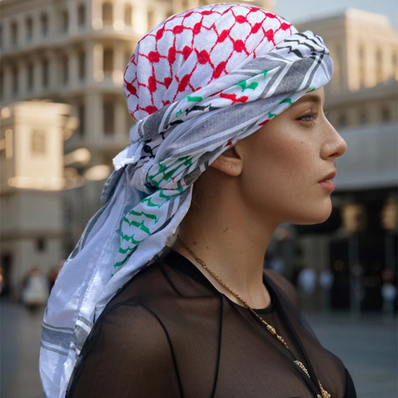 Men's Middle East Saudi Print Headscarf