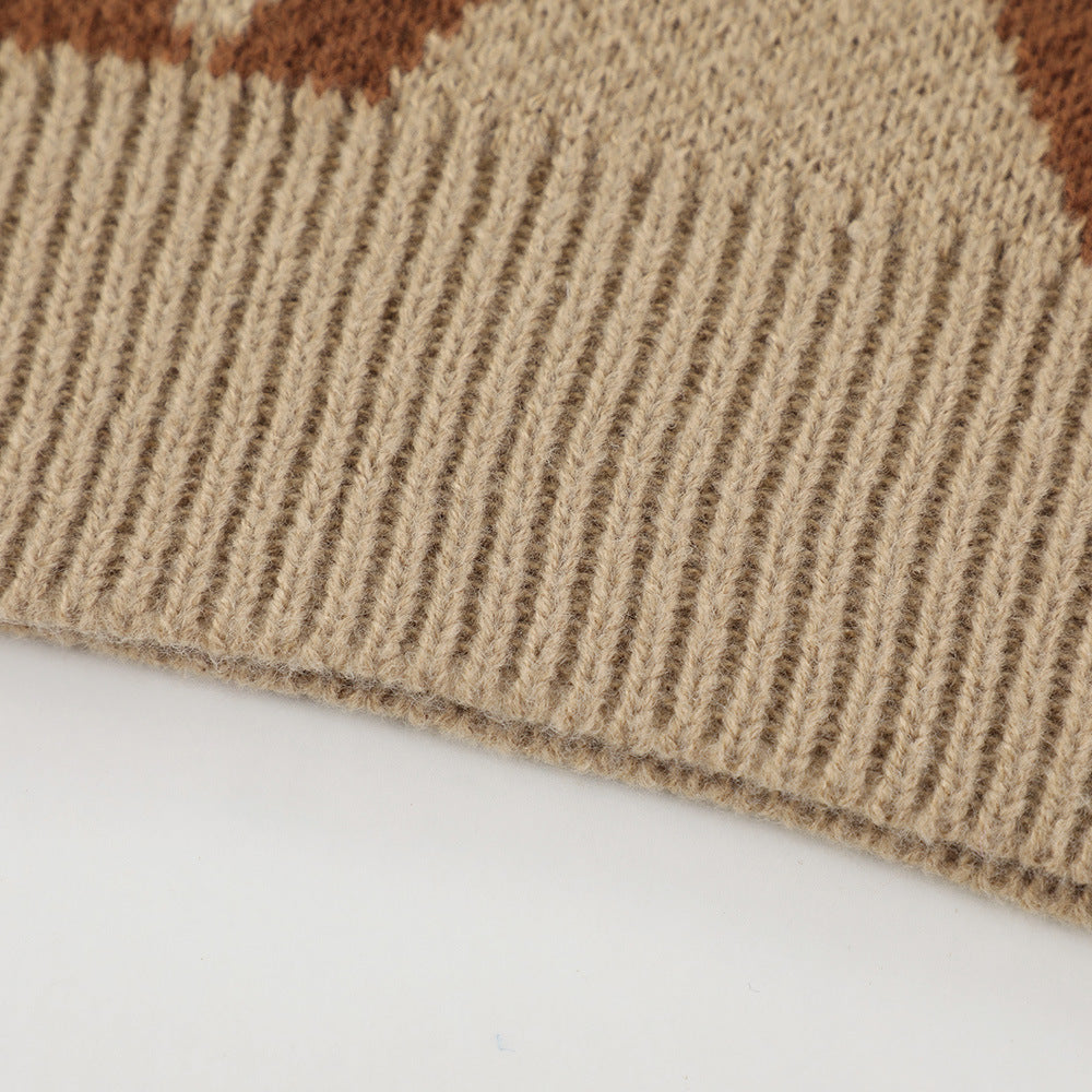 Triangle Pattern Men's Sweater Niche Design
