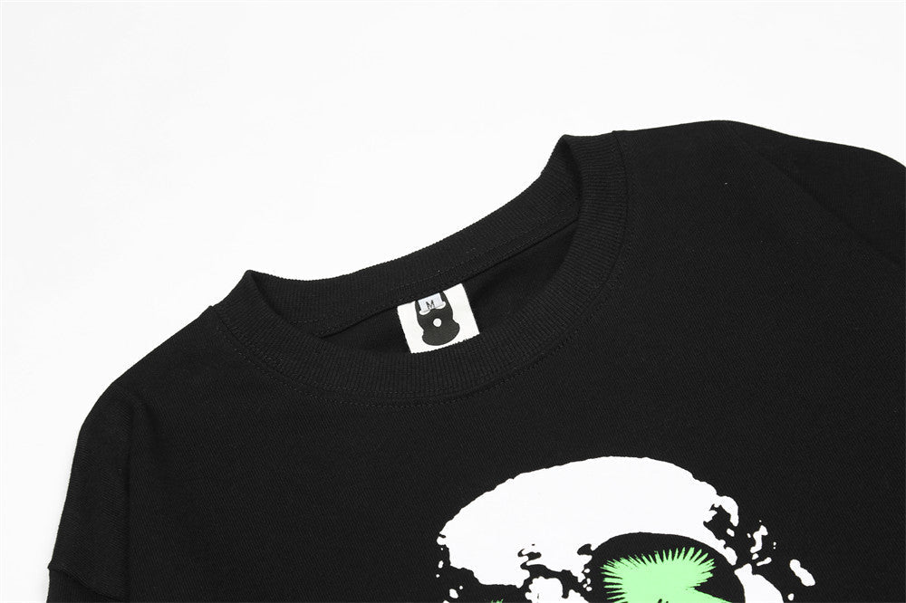 Skull Print Long Sleeve T-Shirt Men's High Street