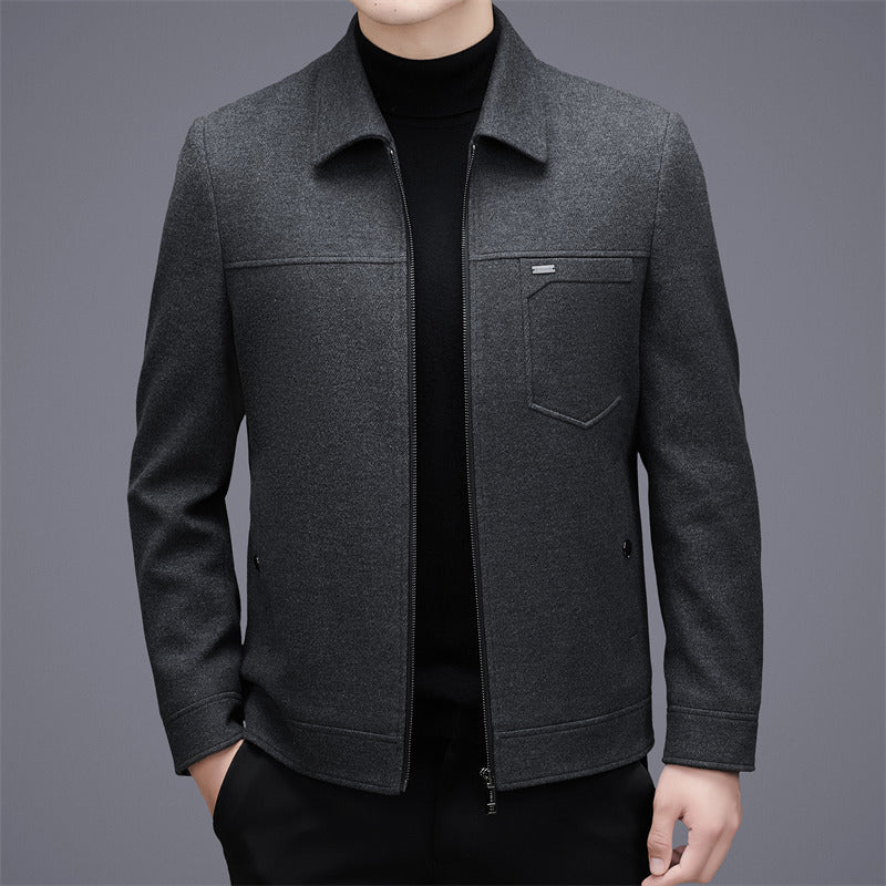 Wool Jacket Short Autumn Winter Middle-aged Menswear