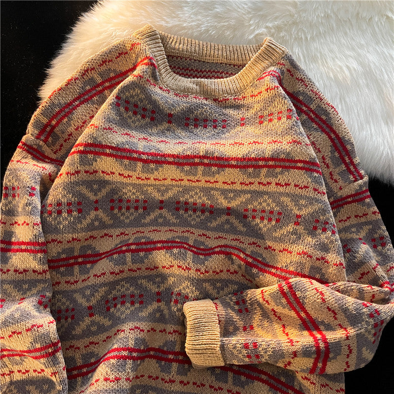 Men's Loose Retro Ethnic Leisure Warm Sweater