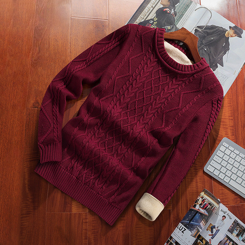 Slim-fit Twisted Thick Warm Bottoming sweatShirt