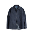 American Retro Chessboard Plaid Denim Shirt Jacket Loose