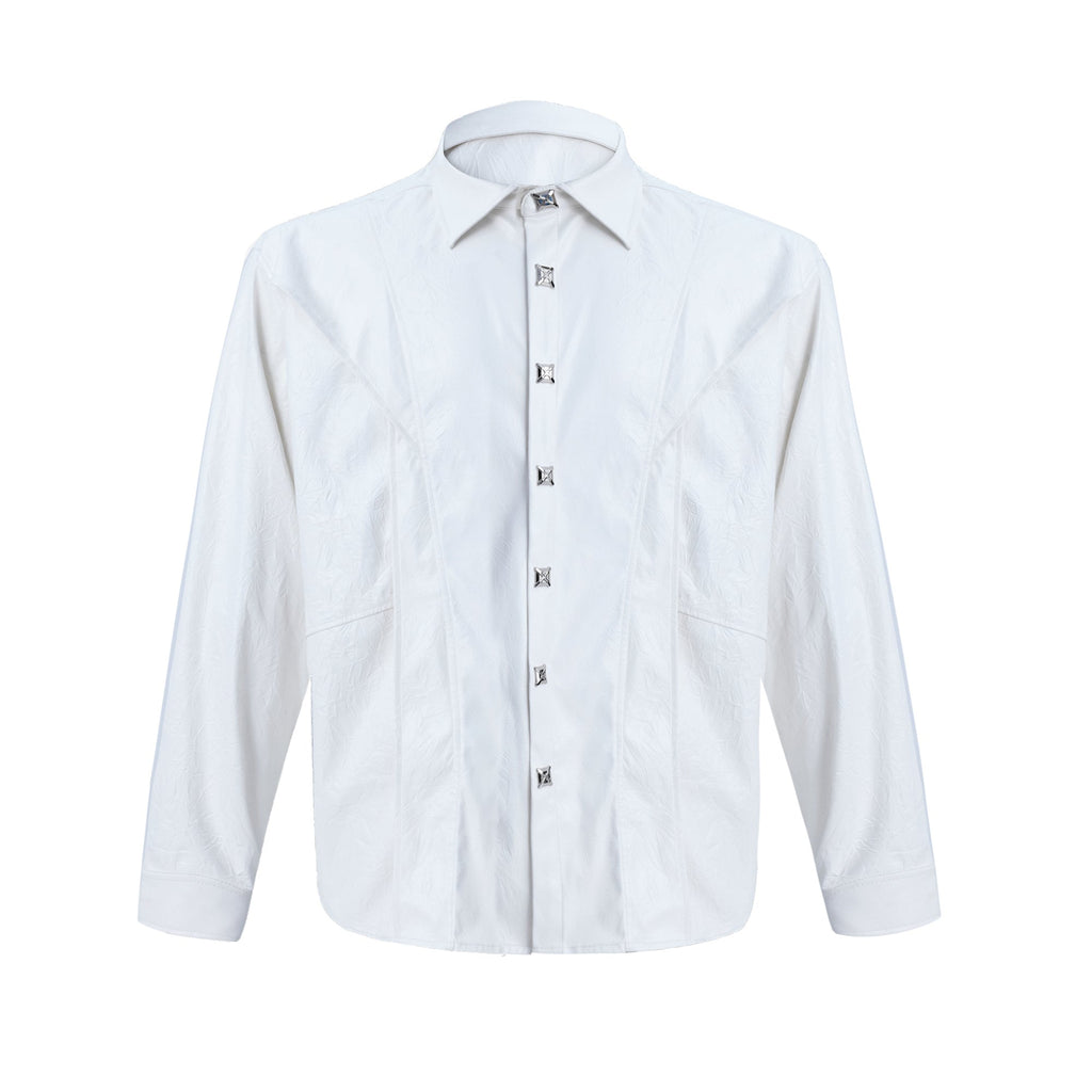 Padded Shoulder Long Sleeve Shirt