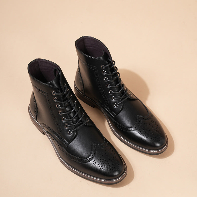 Autumn And Winter New Retro High-top Men's Work Ankle Boots