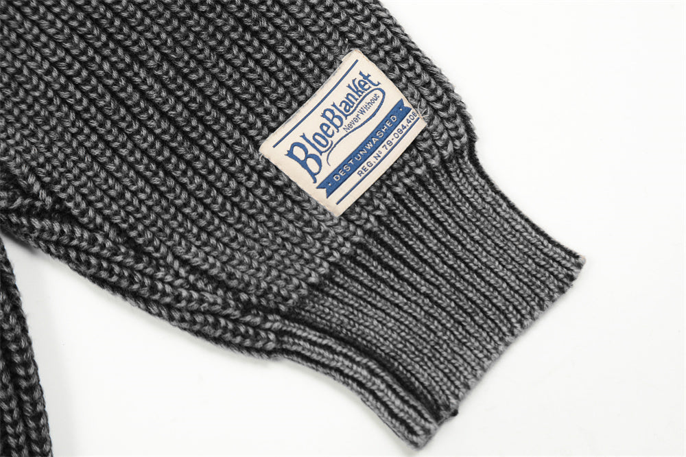 Worn Looking Washed-out Round Neck Sweater Men's INS