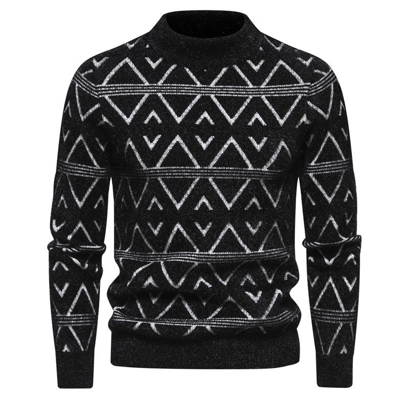 Men's Round Neck Pullover Thick Sweater