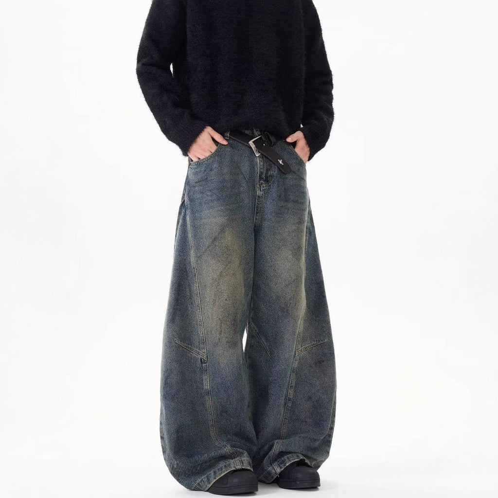 Loose Straight Washed Pants For Men And Women