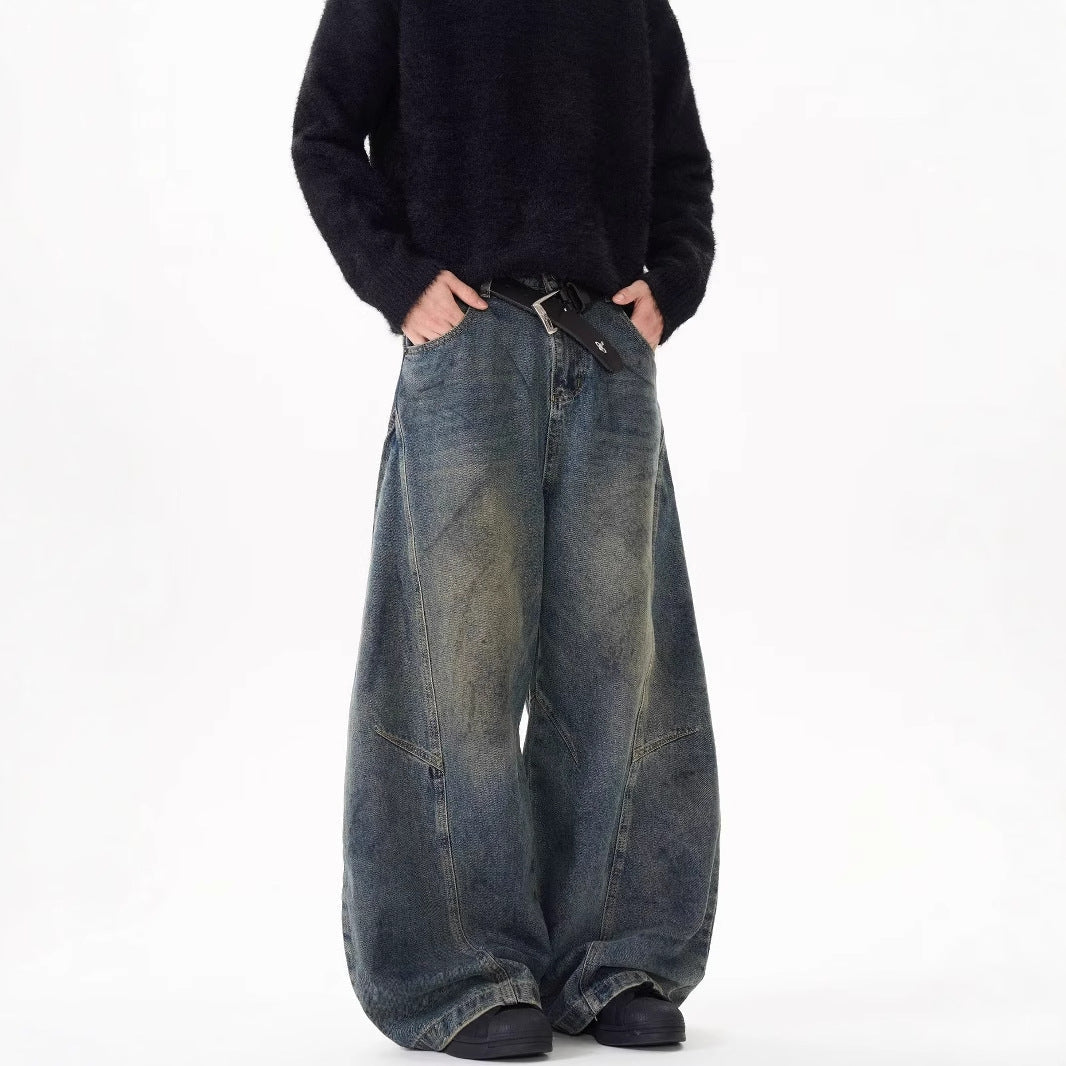 Loose Straight Washed Pants For Men And Women