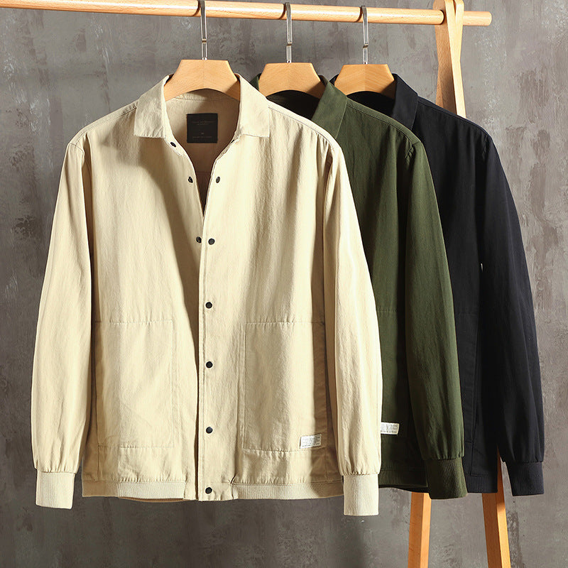 Loose Casual Solid Color Men's Shirt