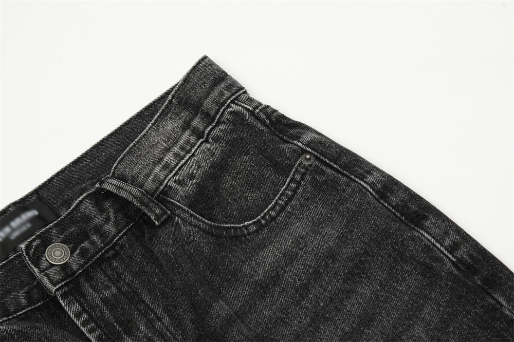 Ripped Do The Old Cowboy Trousers Men's Punk Loose