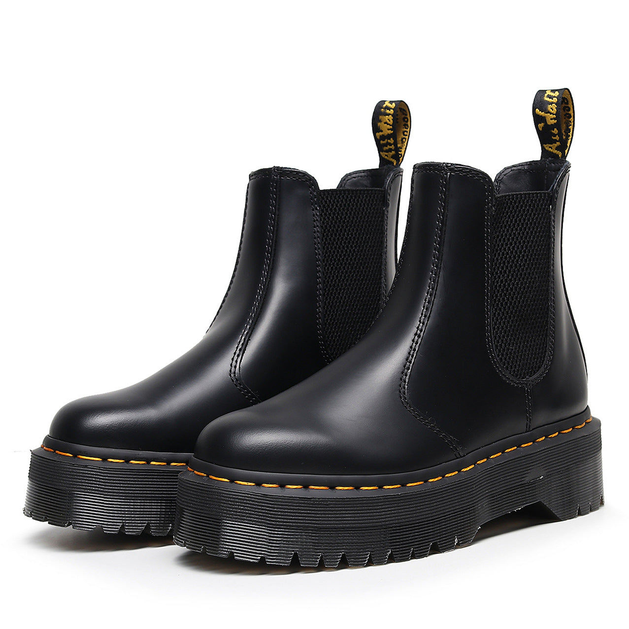 Women's Thick-soled English Leather Platform Martin Boots